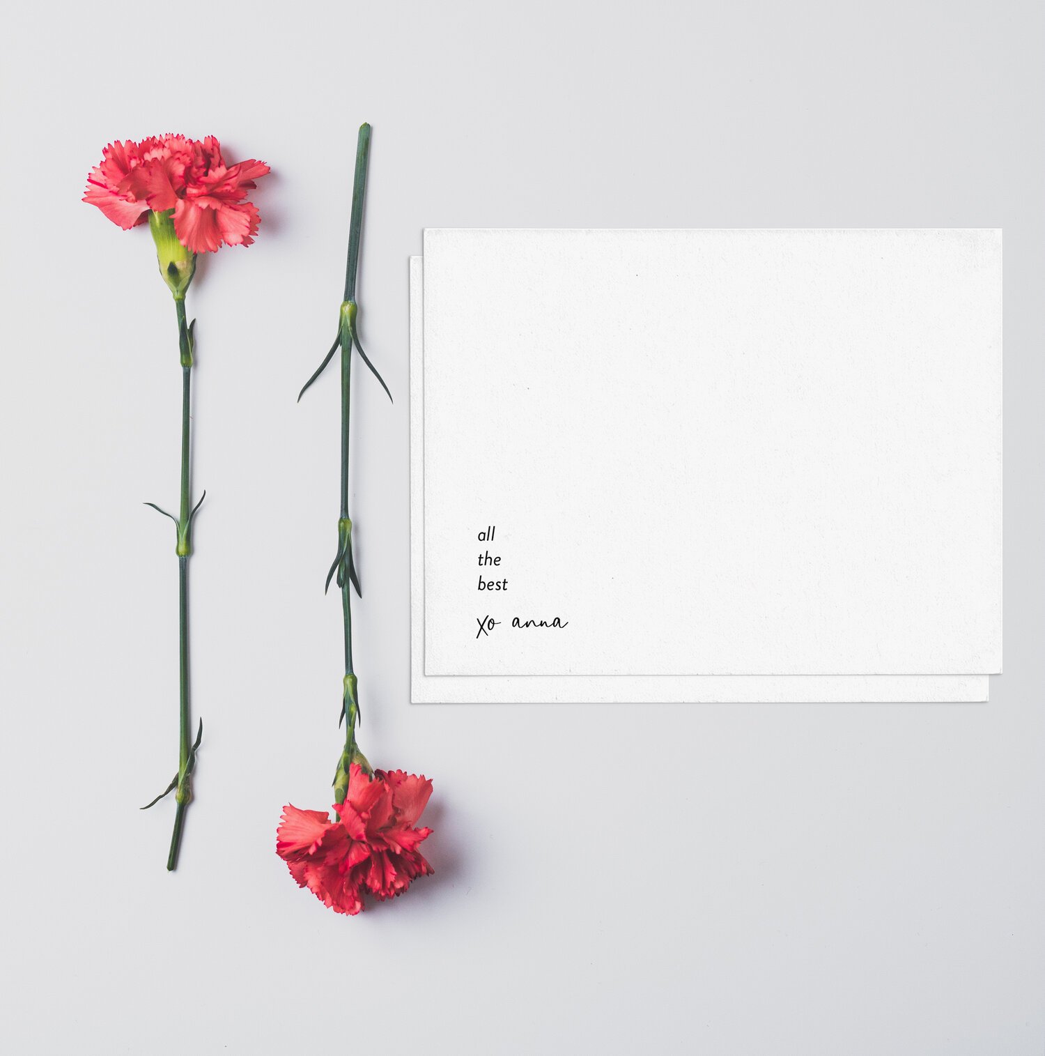 Gold foil personalized stationery with ink swatches