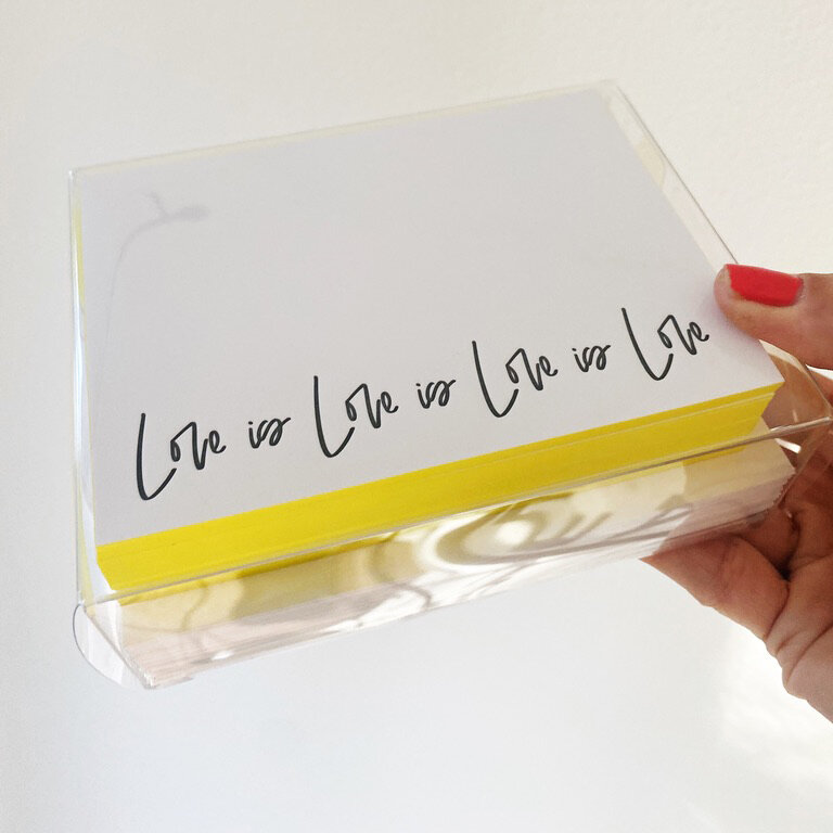 Boxed letterpress stationery set